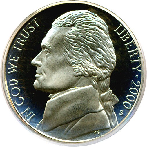 image for: 2000-S 5c  PCGS Proof 69 DCameo