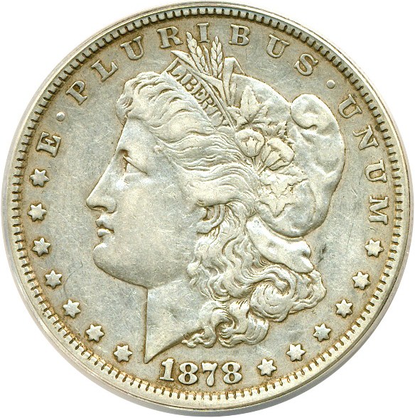 image for: Hot 50 VAM: 1878 7TF $1 VAM 162  Broken N&M ANACS VF35