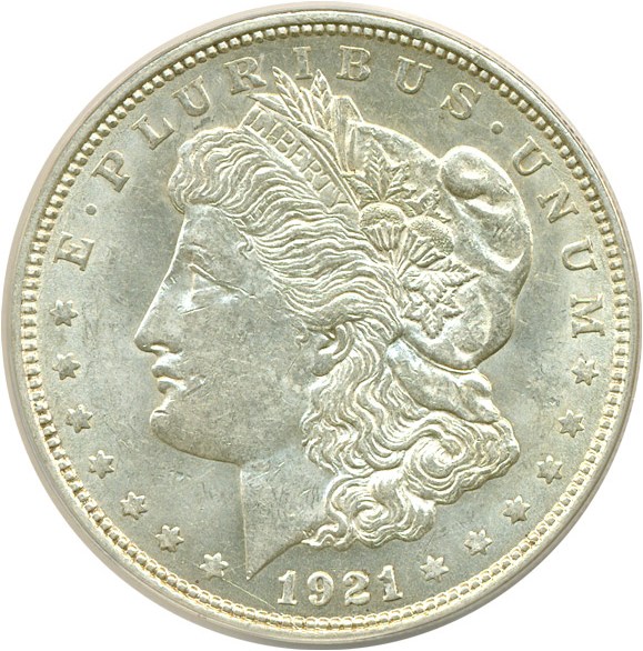 image for: 1921-D $1 VAM 1F ANACS AU58