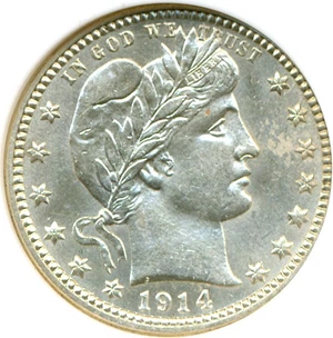 image for: 1914 25c NGC MS63