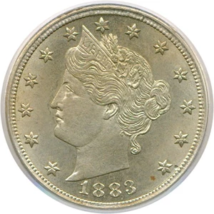 image for: 1883 5c With Cents PCGS MS64