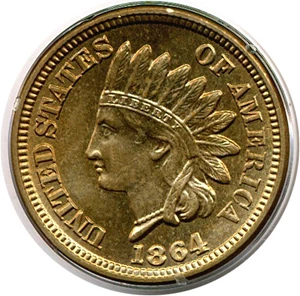 image for: 1864 1c CN PCGS MS64