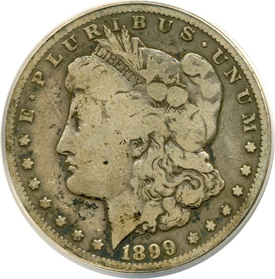 image for: Top 100 VAM: 1899-O $1 VAM 6  Micro O ANACS VG-8