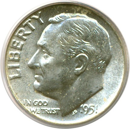 image for: 1951 10c  PCGS MS66 