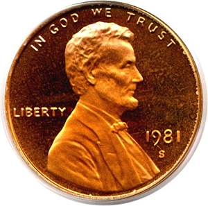 image for: 1981-S 1c Type 2 PCGS Proof 67 RD DCameo