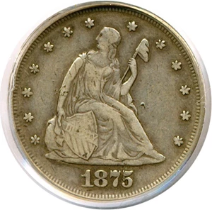 image for: 1875 20c PCGS VF30