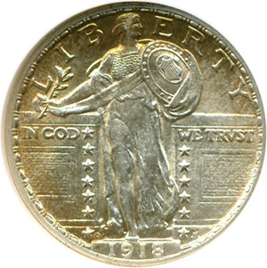 image for: 1918-D 25c NGC MS62 FH