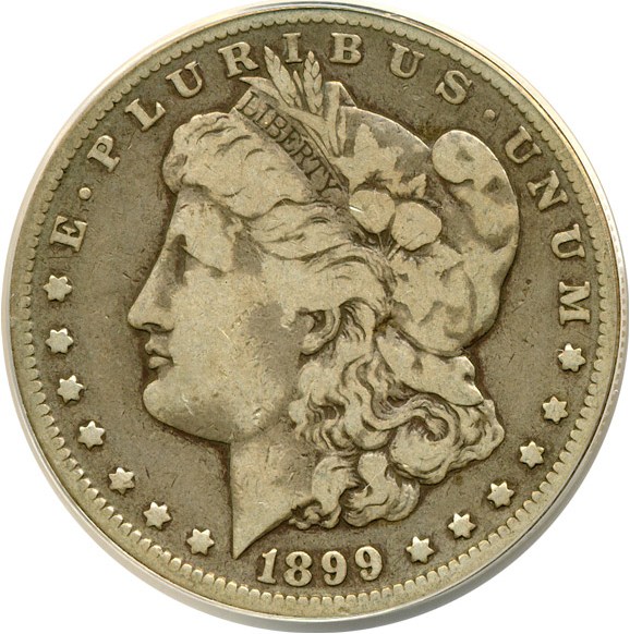 image for: Top 100 VAM: 1899-O $1 VAM 31  Micro O ANACS F12