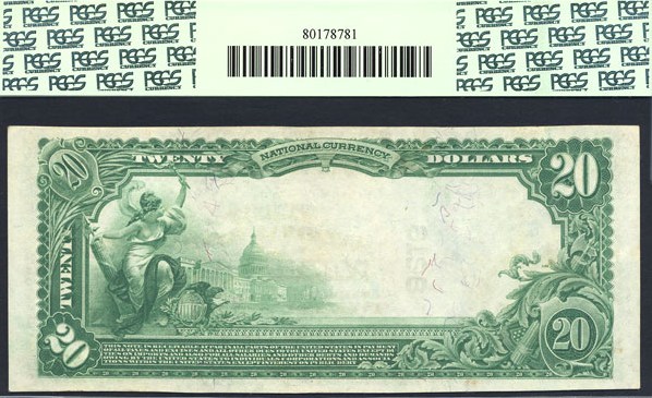 image for: Fr.651 1902 $20 Third Charter Period, 3rd Issue, Plain Back PCGS AU53 #8216 Illinois [7327]