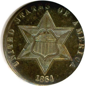 image for: 1864 3cS NGC Proof 65
