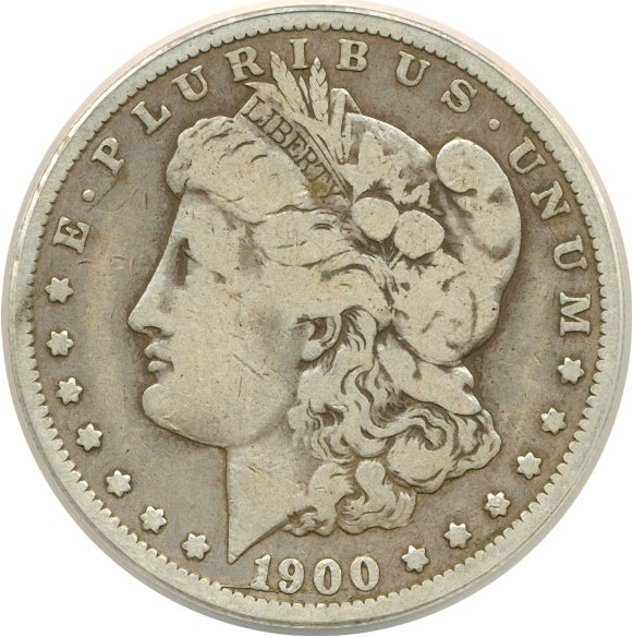 image for: Top 100 VAM: 1900-O $1 VAM 29A  Die Break ANACS VG8