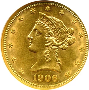 image for: 1906-S $10 NGC AU58