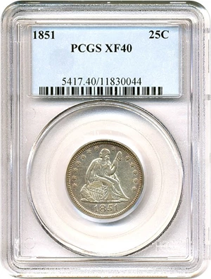 image for: 1851 25c PCGS XF40