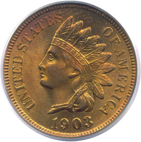 image for: 1903 1c  PCGS/CAC MS66 RD