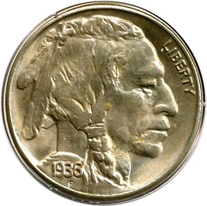 image for: 1936-S 5c PCGS MS65