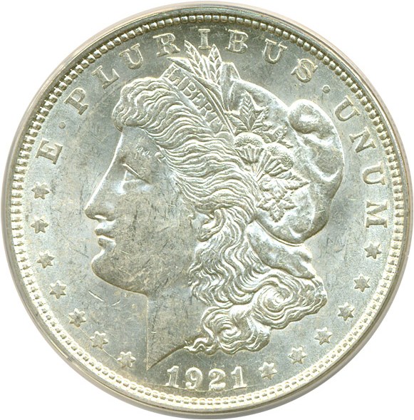 image for: 1921-D $1 VAM 1L ANACS AU58