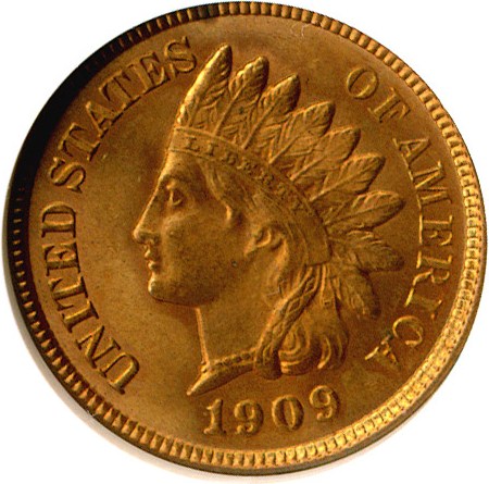 image for: 1909 1c Indian NGC MS65 RD