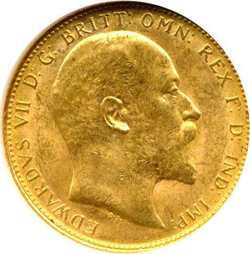 image for: Australia: 1908-M Sov (KM-15) NGC MS62