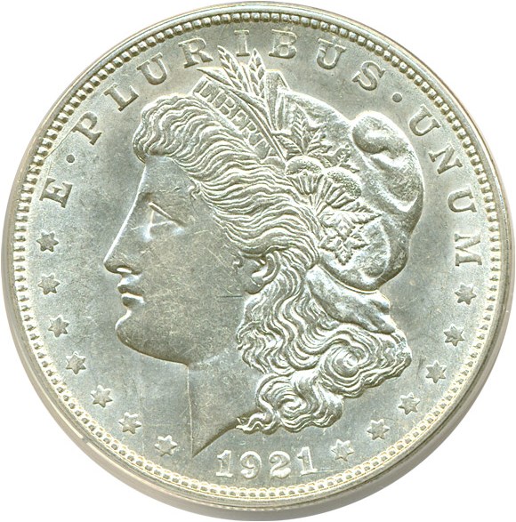image for: 1921-D $1 VAM 1T  ANACS AU55