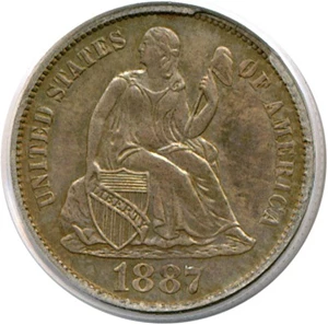 image for: 1887-S 10c PCGS MS63