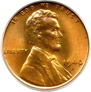 image for: 1940-S 1c PCGS MS67 RD