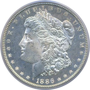 image for: 1886 $1 PCGS MS64 DMPL