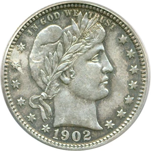 image for: 1902 25c PCGS AU58