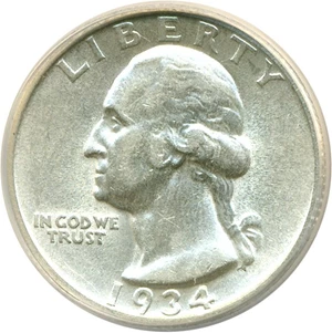 image for: 1934 25c Heavy Motto ANACS XF45 (FS-403)