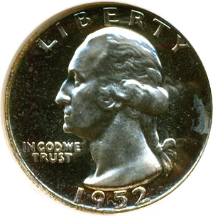 image for: 1952 25c NGC Proof 66 Cameo