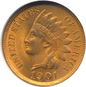 image for: 1901 1c NGC MS64 RD