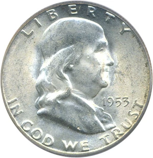 image for: 1953-S 50c PCGS MS64