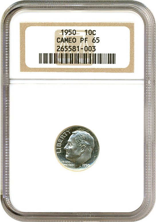 image for: 1950 10c  NGC Proof 65 Cameo
