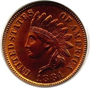 image for: 1884 1c PCGS MS65 RB