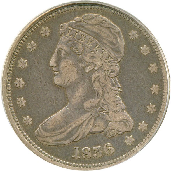 image for: 1836 50c Reeded Edge PCGS VF30