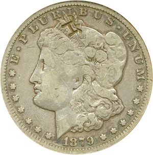 image for: 1879-CC $1 ANACS VG-8 (Chopmarked)
