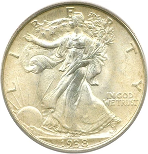 image for: 1938 50c PCGS MS66