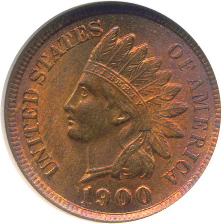 image for: 1900 1c  NGC MS64 RB