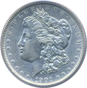 image for: 1901 $1 PCGS AU53