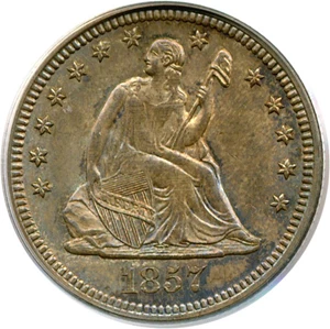 image for: 1857 25c PCGS MS64