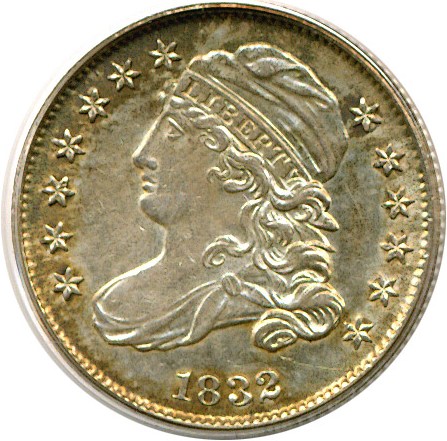image for: 1832 10c  PCGS AU55