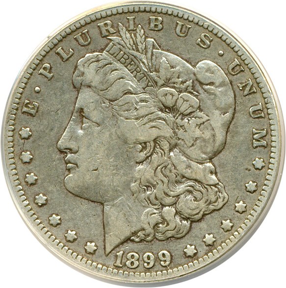 image for: Top 100 VAM: 1899-O $1 VAM 6  Micro O ANACS VF30