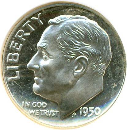 image for: 1950 10c  NGC Proof 65 Cameo