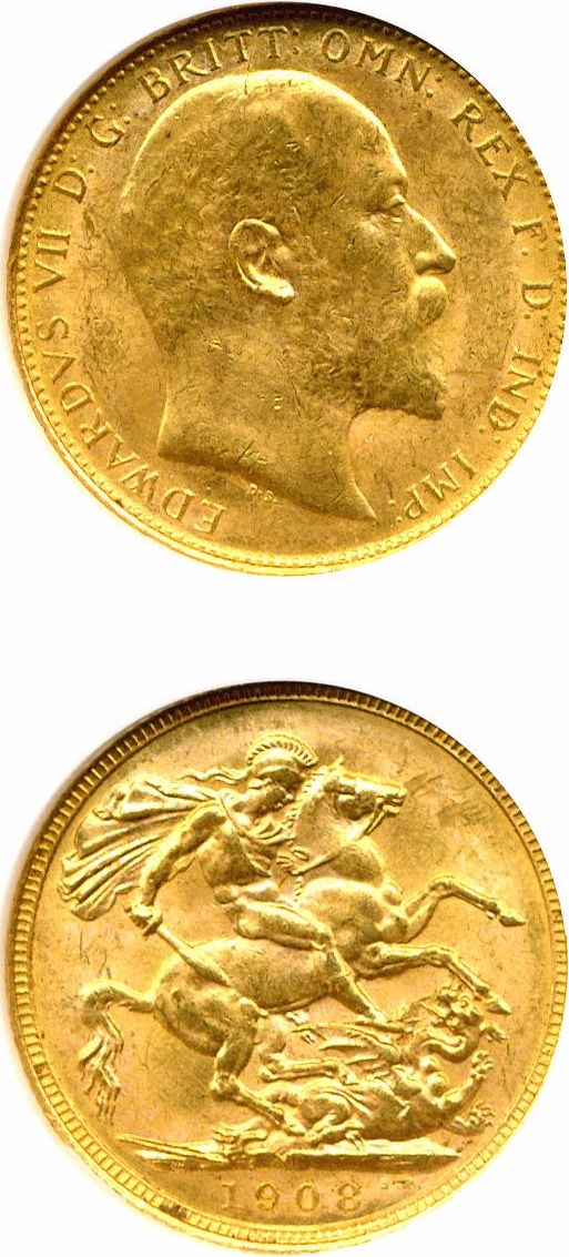 image for: Australia: 1908-M Sov (KM-15) NGC MS62