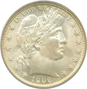 image for: 1906 50c PCGS MS65