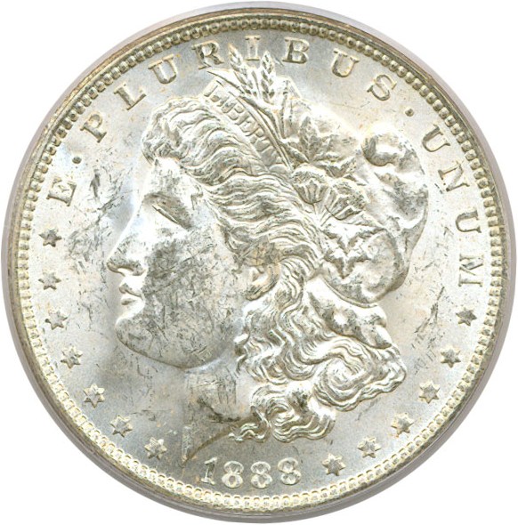 image for: Top 100 VAM: 1888-O $1 VAM 1B Early Die State PCGS MS61