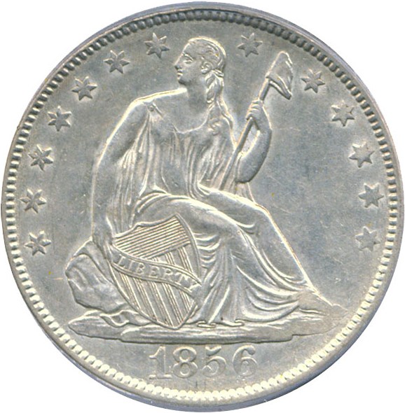image for: 1856 50c  PCGS AU53