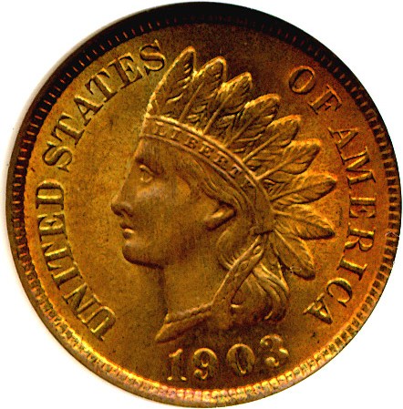 image for: 1903 1c  NGC MS65 RD