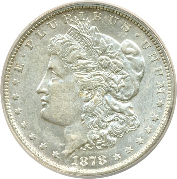 image for: Top 100 VAM: 1878 7/8TF $1  VAM 41  7/4 ANACS AU53