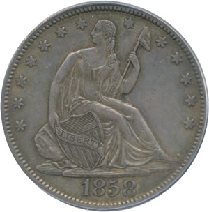 image for: 1858 50c PCGS XF45