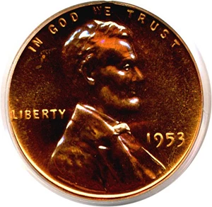 image for: 1953 1c PCGS Proof 65 RD